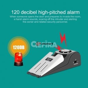Home Wireless Door Stop Alarm Wedge Shaped Floor Metal Office Home Block Vibration Doorstop Alarm For Traveling Security System